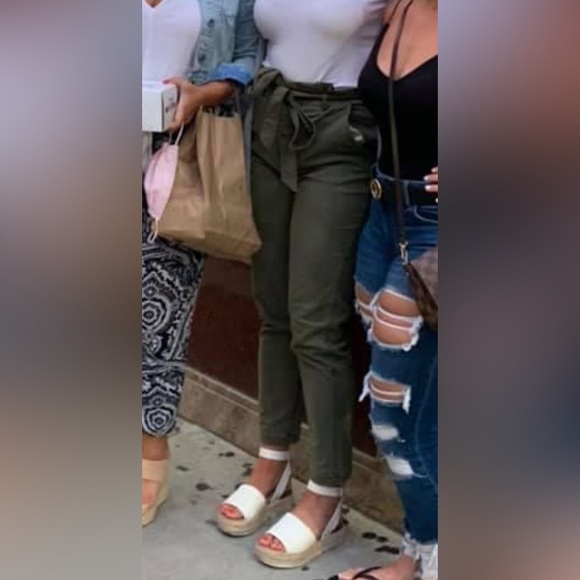 Express corduroy pants with tie - Picture 3 of 3